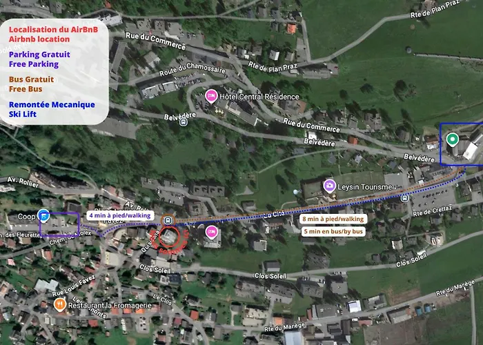 2 A 4 Personnes Au Centre Du Village アパート *